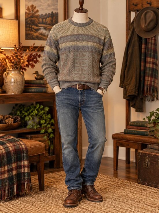Ralph Lauren Other - Chaps Ralph Lauren Vintage Sweater Men’s XL Made in USA 90s Textured Knit